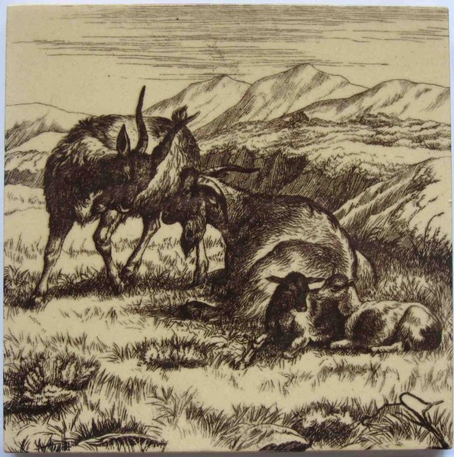 Antique English Picture Tile - William Wise