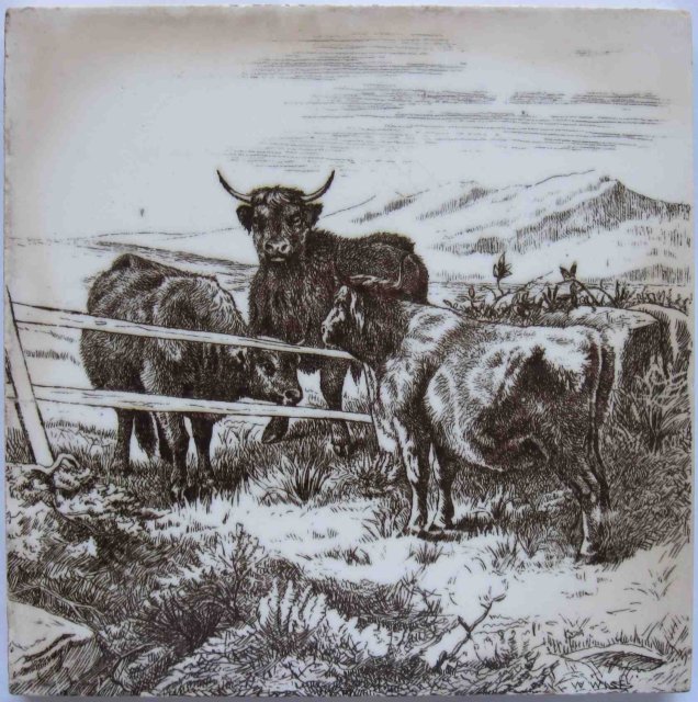 Antique English Picture Tile - William Wise