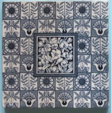 Antique English Wedgwood Aesthetic Blue Tile