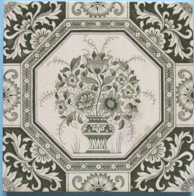 Antique Minton China Works Transfer Tile