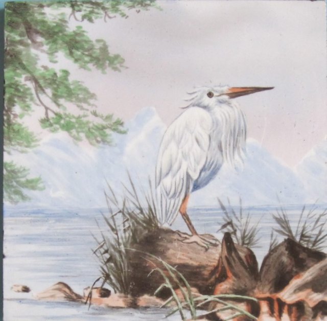 Antique Minton Handpainted Picture Tile