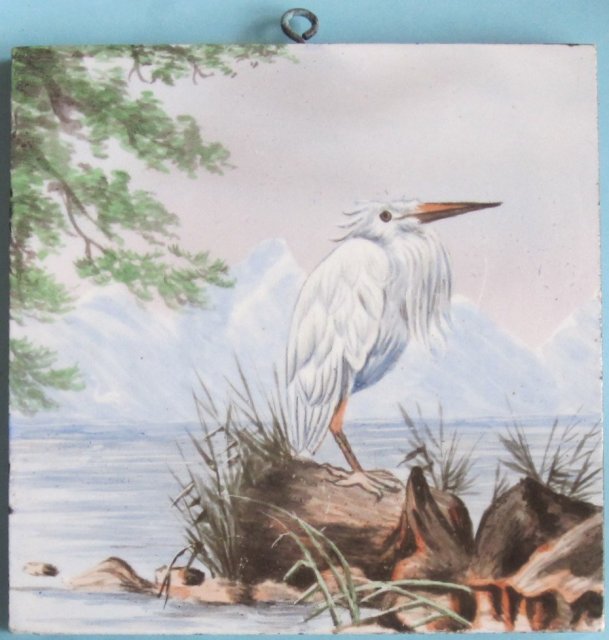 Antique Minton Handpainted Picture Tile