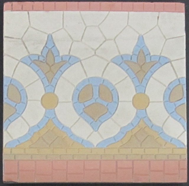 Antique American Encaustic Encaustic Porcelain Floor Tile-3 available