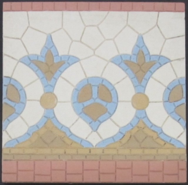 Antique American Encaustic Encaustic Porcelain Floor Tile-3 available