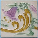Antique Belgian Art Nouveau Tile