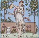 Antique Josiah Wedgwood & Sons Polychrome Tile