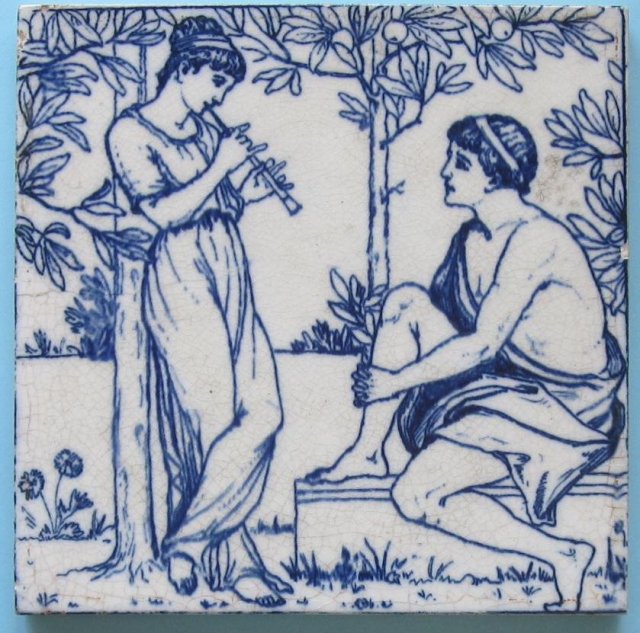 Antique Josiah Wedgwood & Sons Picture Series Tile