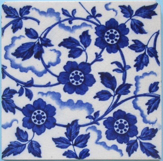 Antique English Wedgwood Transfer Tile - 4 available
