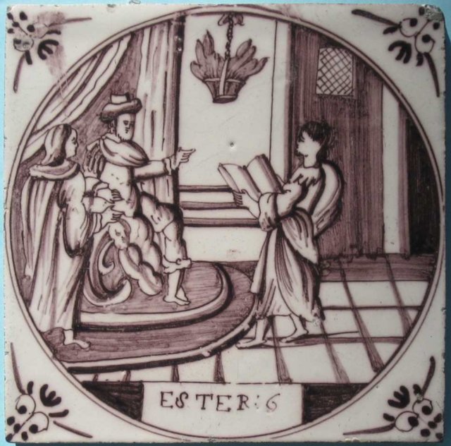 18th Century Dutch Tin-Glaze Biblical Tile