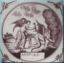 18th Century Dutch Tin-Glaze Biblical Tile