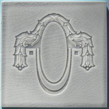 Antique Belgian Art Nouveau Tile - Helman Gray