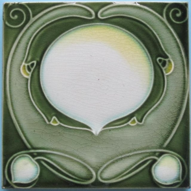Antique Art Nouveau Tile - Villeroy & Boch