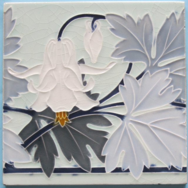 Antique Belgian Art Nouveau Tile