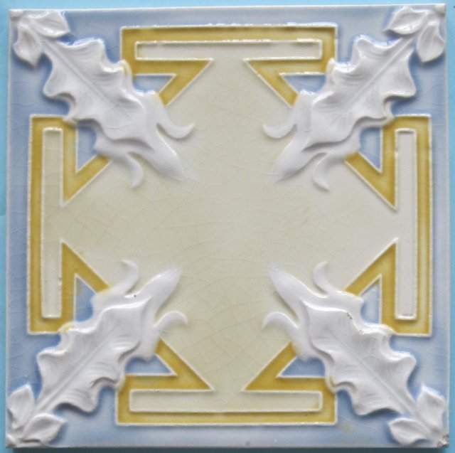Antique Belgian Art Nouveau Tile - Pavillions Deco