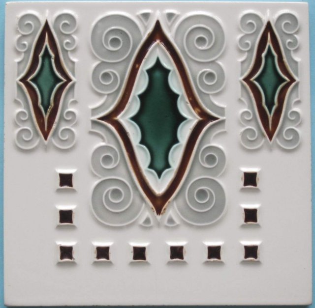 Antique German Jugendstil Tile - Meissen