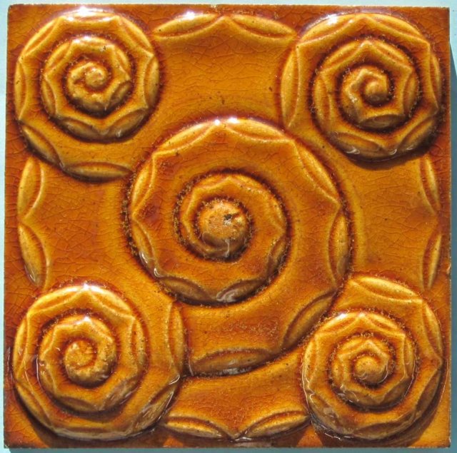 Antique German Jugendstil Tile - Servais