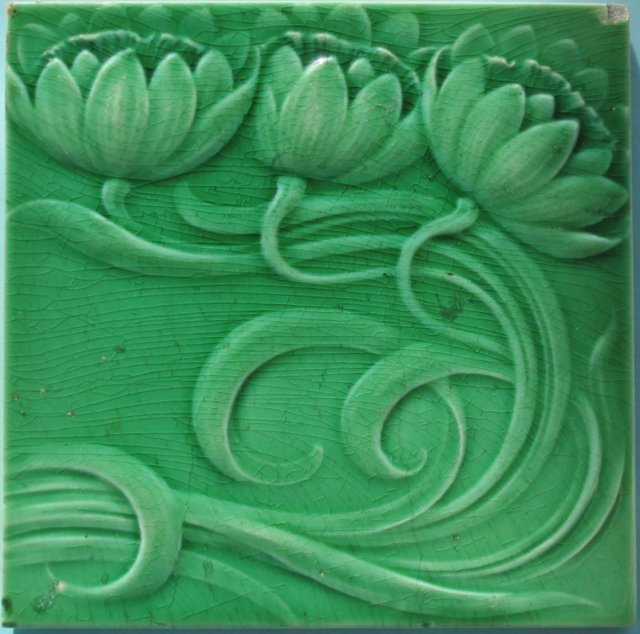 Pair of Antique German Jugendstil Tiles - SOFvETM
