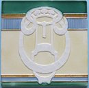 Antique German Jugendstil Tile - Mugeln