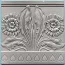 Antique German Jugendstil Tile - Meissen Double Dandelion
