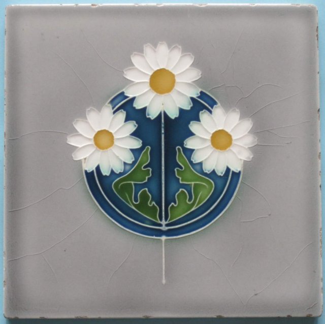 Antique German Jugendstil Tile - Ostara