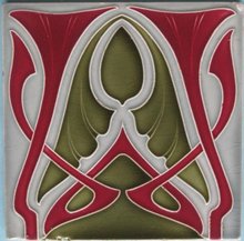 Antique German Jugendstil Tile Panel #2 - Tonwerke Offstein