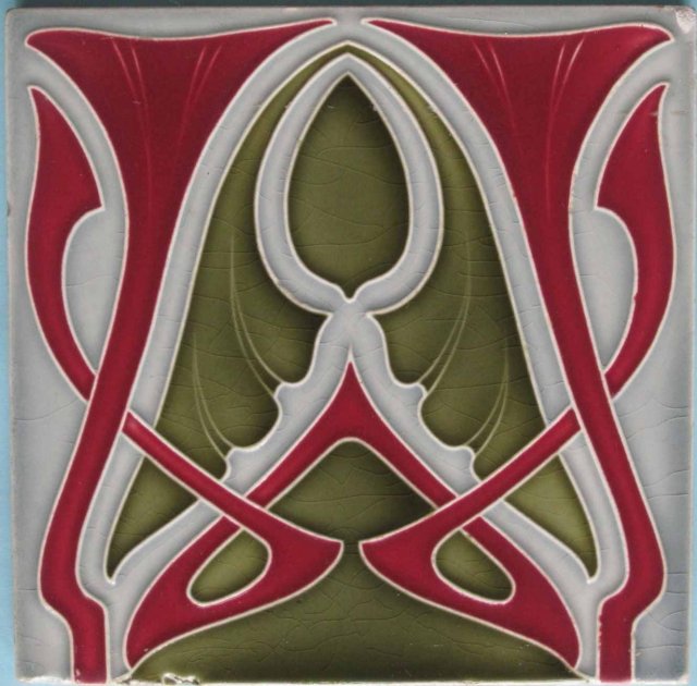 Antique German Jugendstil Tile Panel #2 - Tonwerke Offstein