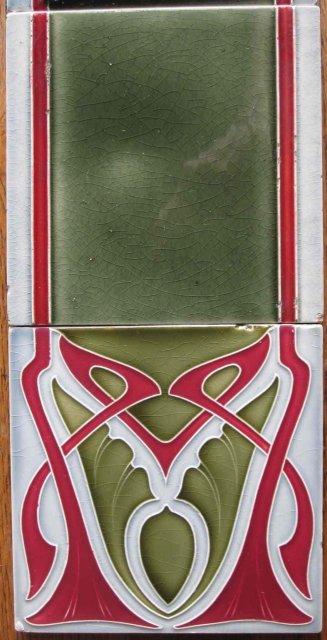 Antique German Jugendstil Tile Panel #2 - Tonwerke Offstein