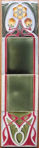 Antique German Jugendstil Tile Panel #2 - Tonwerke Offstein