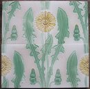 Panel of 4 Antique German Jugendstil/Nouveau Tiles - Meissen Dandelions