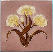 Antique English Art Nouveau Tile - Meakin