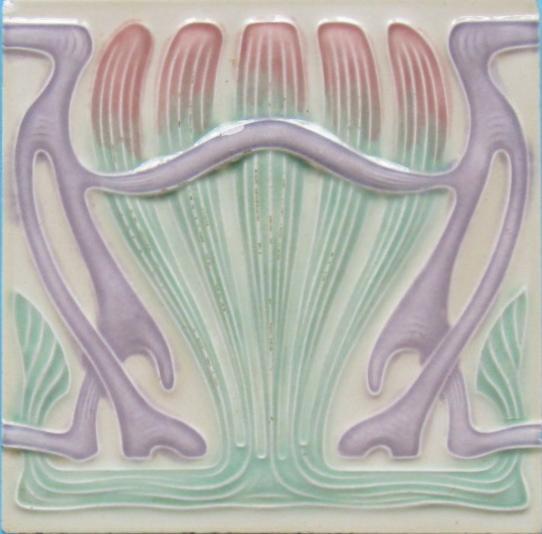 Antique German Art Nouveau/Jugendstil Tile