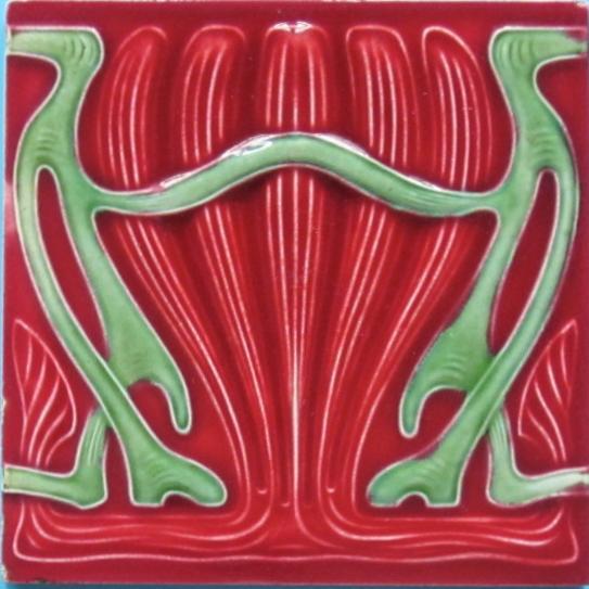 Antique German Art Nouveau/Jugendstil Tile