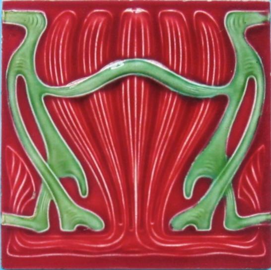 Antique German Art Nouveau/Jugendstil Tile
