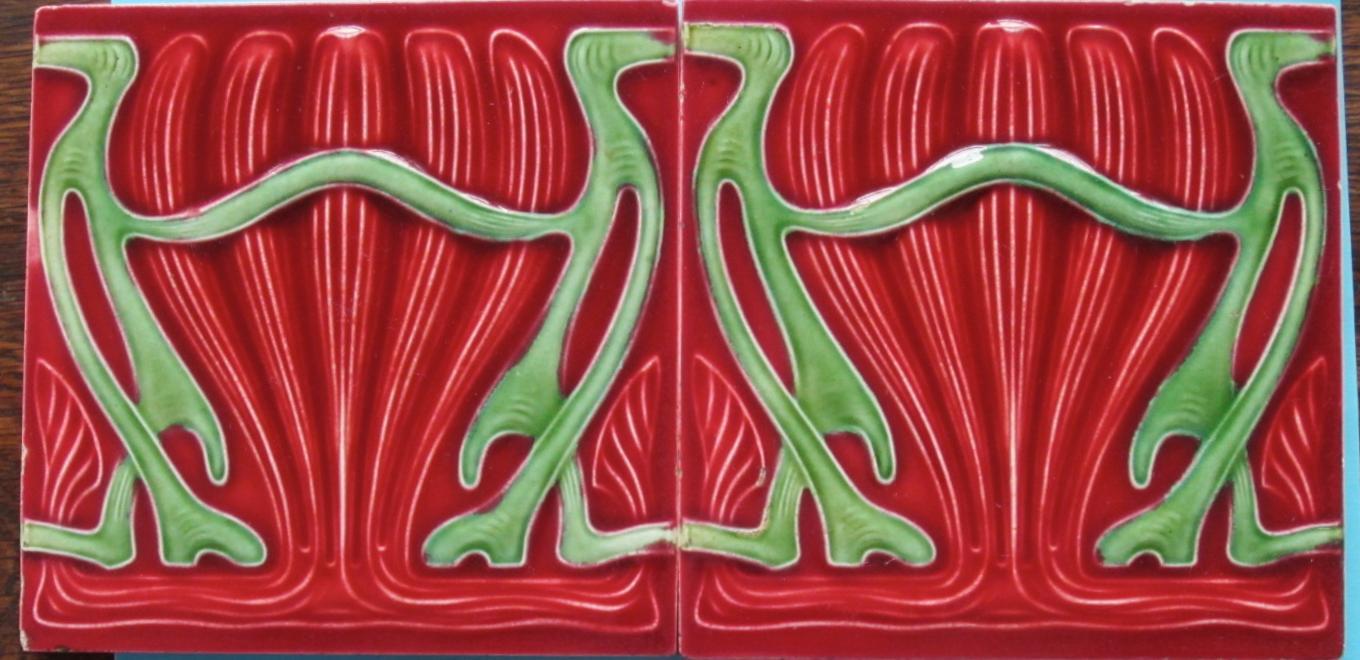 Antique German Art Nouveau/Jugendstil Tile