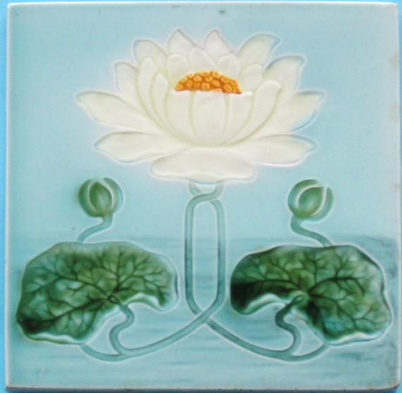 Antique German Art Nouveau Tile - Schmeider