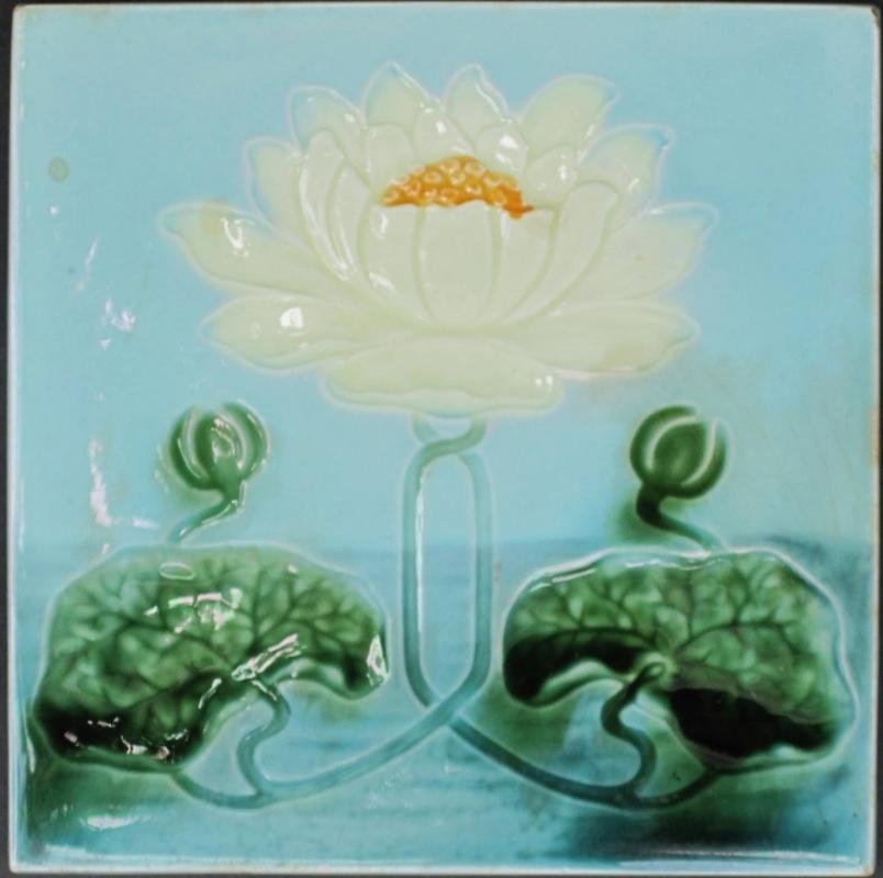 Antique German Art Nouveau Tile - Schmeider