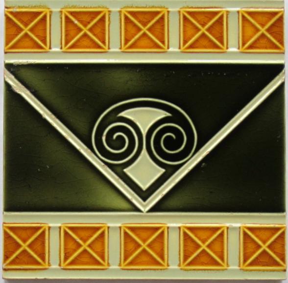German Jugendstil Tile - Abstract Capital