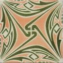 Antique German Jugendstil Tile Panel - Tonwerke Offstein