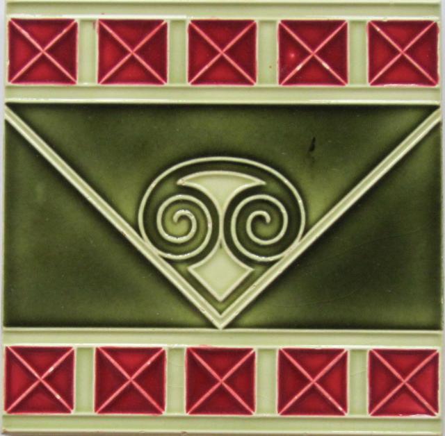 German Jugendstil Tile - Abstract Capital