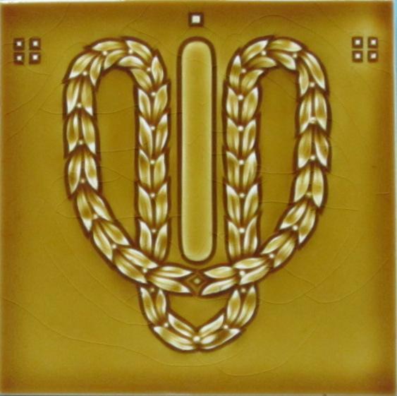 Antique German Jugendstil Tile - Wessel