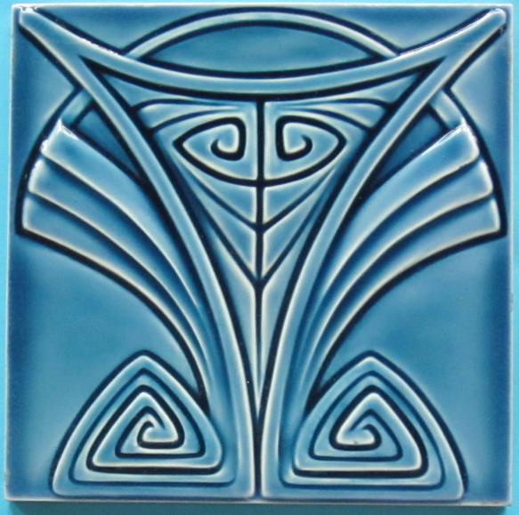 Antique German Jugendstil Tile - Wessel