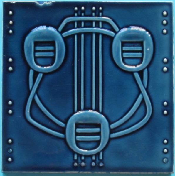 Antique German Jugendstil Tile - Wessel