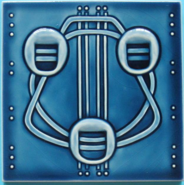 Antique German Jugendstil Tile - Wessel