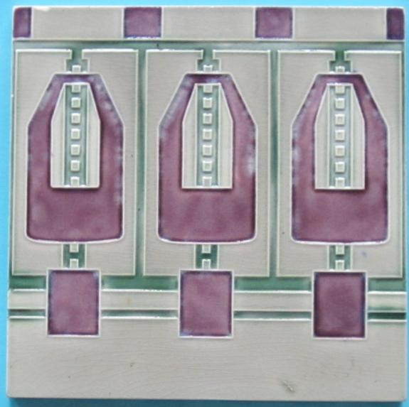Antique German Jugendstil Tile - Meissen Ernst Teichert