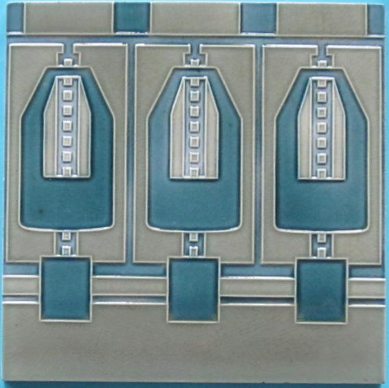 Antique German Jugendstil Tile - Meissen Ernst Teichert