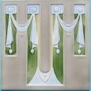 Antique German Jugendstil Tile - Mugeln