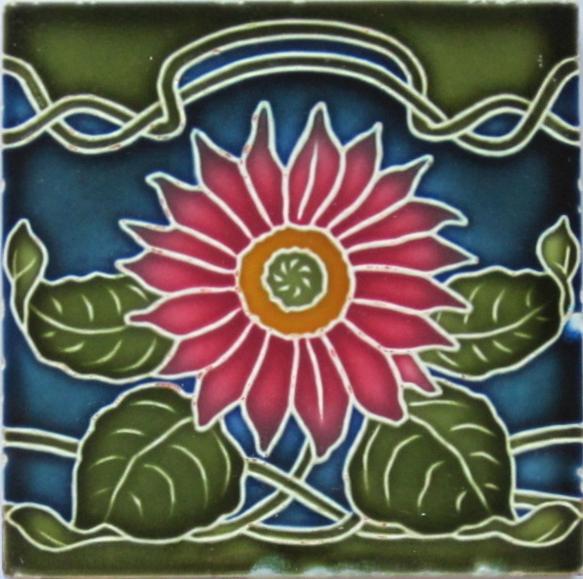 Antique German Jugendstil Tile - Wessel