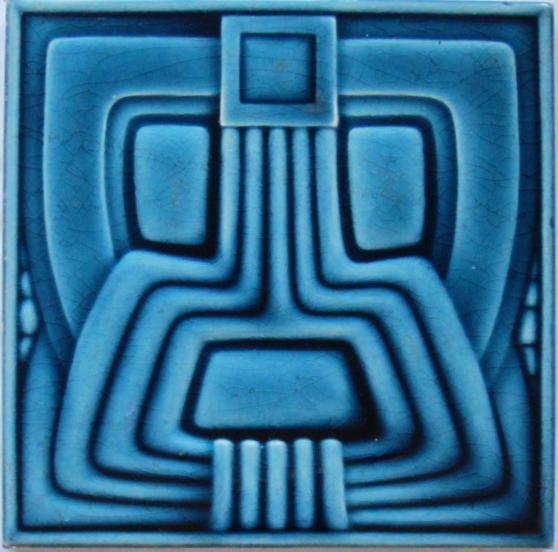 Antique German Jugendstil Tile - Wessel