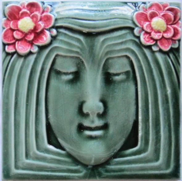 German Art Nouveau/Jugendstil Tile - Meissen