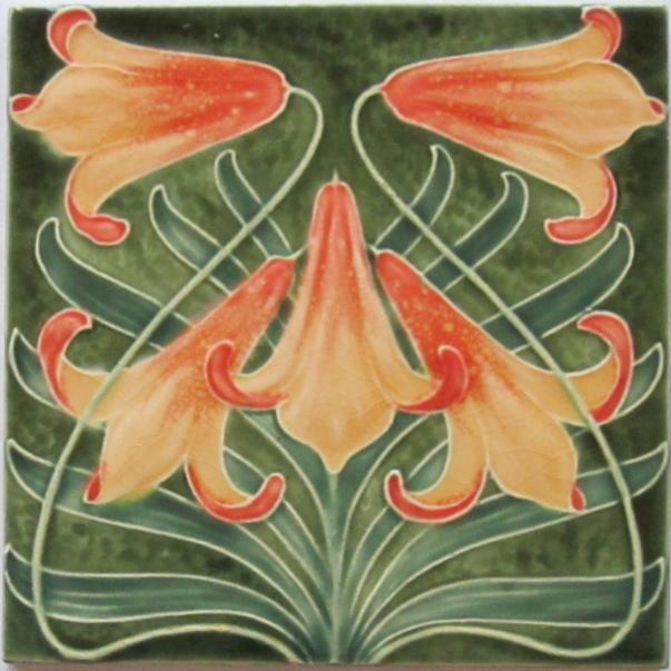 Antique French Art Nouveau Tile